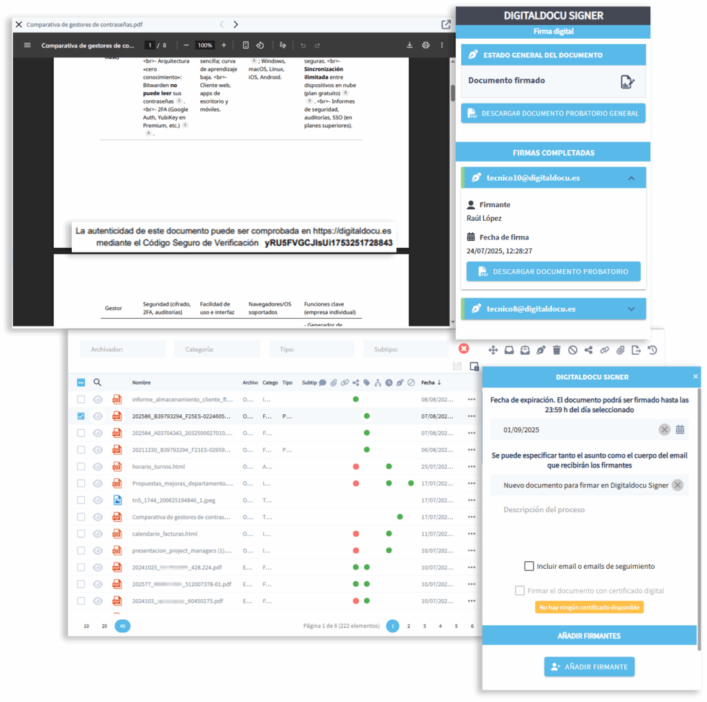 Módulo Digitaldocu Signer para firma digital